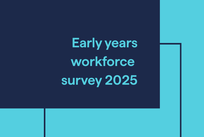 Early years workforce survey graphic - blue