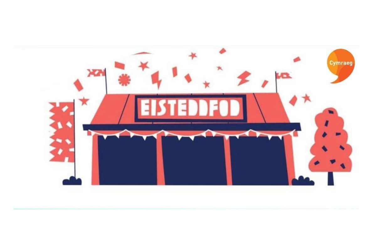 Picture of tent with the words Eisteddfod