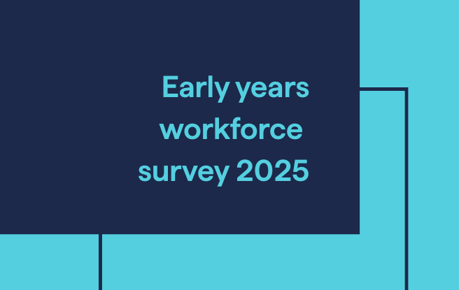 Early years workforce survey graphic - blue