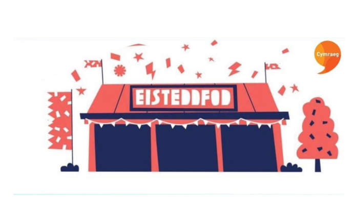 Picture of tent with the words Eisteddfod